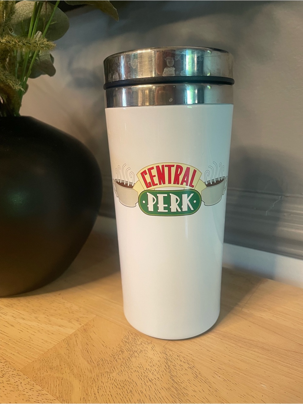 FRIENDS Central Perk White Stainless Travel Mug